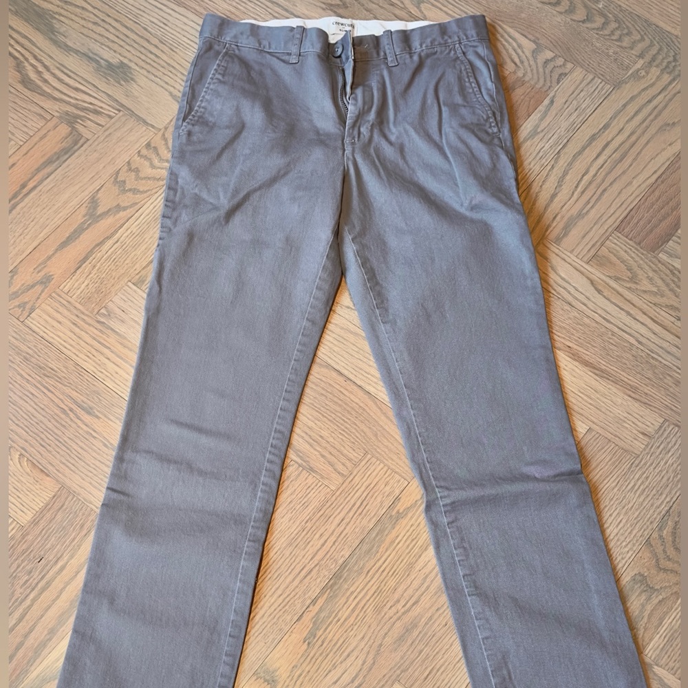 Boys Slim Fit JCrew Chinos, size 14 in Gray